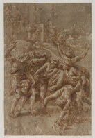 A 085c
<br/>
Kindermoord te Bethlehem
<br/>
<em>Raffaello Sanzio (1483-1520) - atelier van</em>